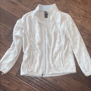 North Face White Fuzzy Jacket